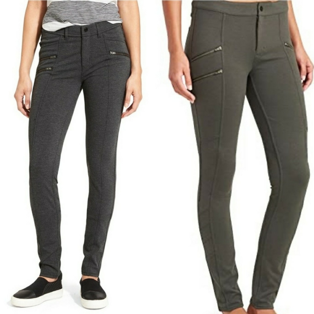 Athleta Moto ponte leggings army green 2